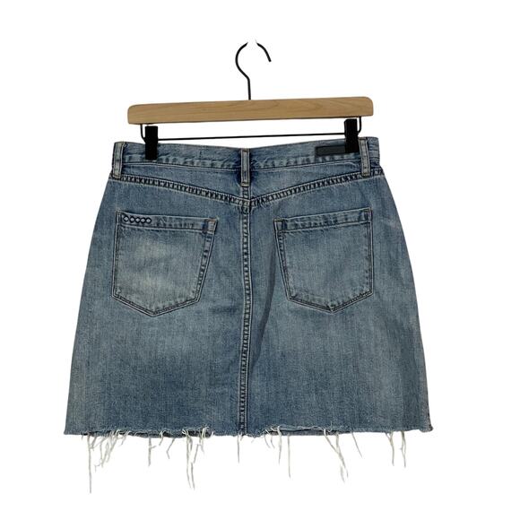Blank NYC Way Back When Cut Off Denim Skirt - Blue - 28 - Picture 2 of 8
